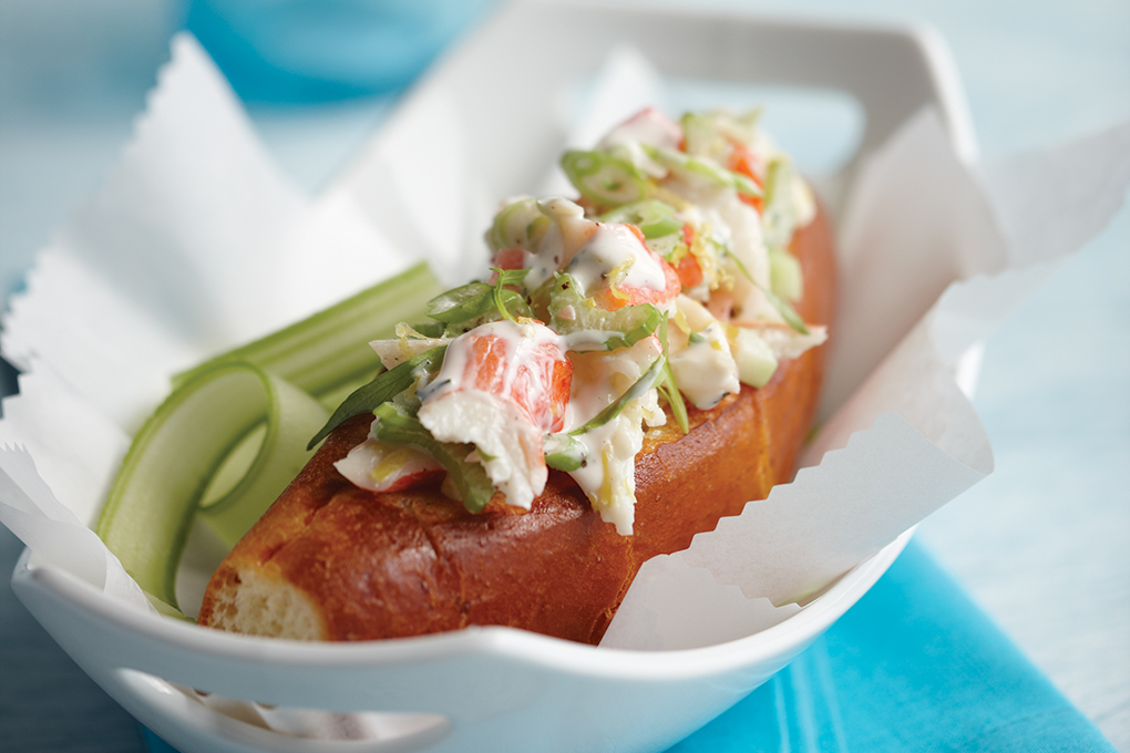 Operators should look to the Lent season to test new fish and shellfish items that would appeal to diners any time of year, like this Alaska surimi seafood roll flavored with celery, lemon, pickled ginger, rice vinegar and fresh tarragon.