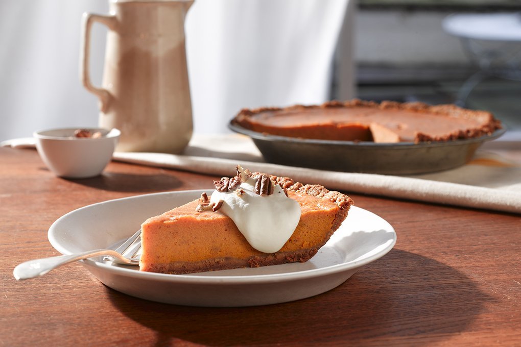 Fluffy Sweet Potato Bourbon Pie