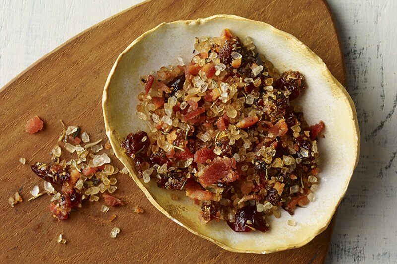 The tartness of cherries has even influenced seasonings. This intriguing Sour Cherry, Bacon and Thyme Salt brings a medley of flavors together.