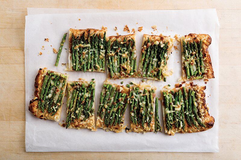 To entice students to eat more vegetables, Harvard University offers up craveable asparagus flatbread with Gruyère
