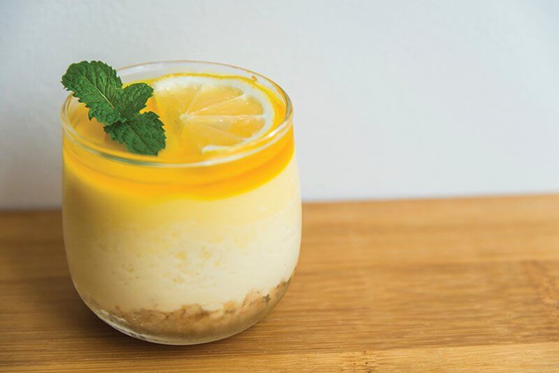 Look to other categories for inspiration. Offering cheesecake in a glass or a different shape makes the presentation fresh and inviting.