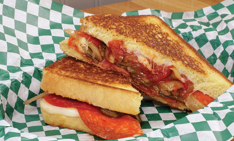 Everdine’s in Naperville, Ill., offers a long list of grilled cheese permutations. The Pizza Party adds pepperoni, mushrooms, onion, provolone and marinara to the classic sandwich.