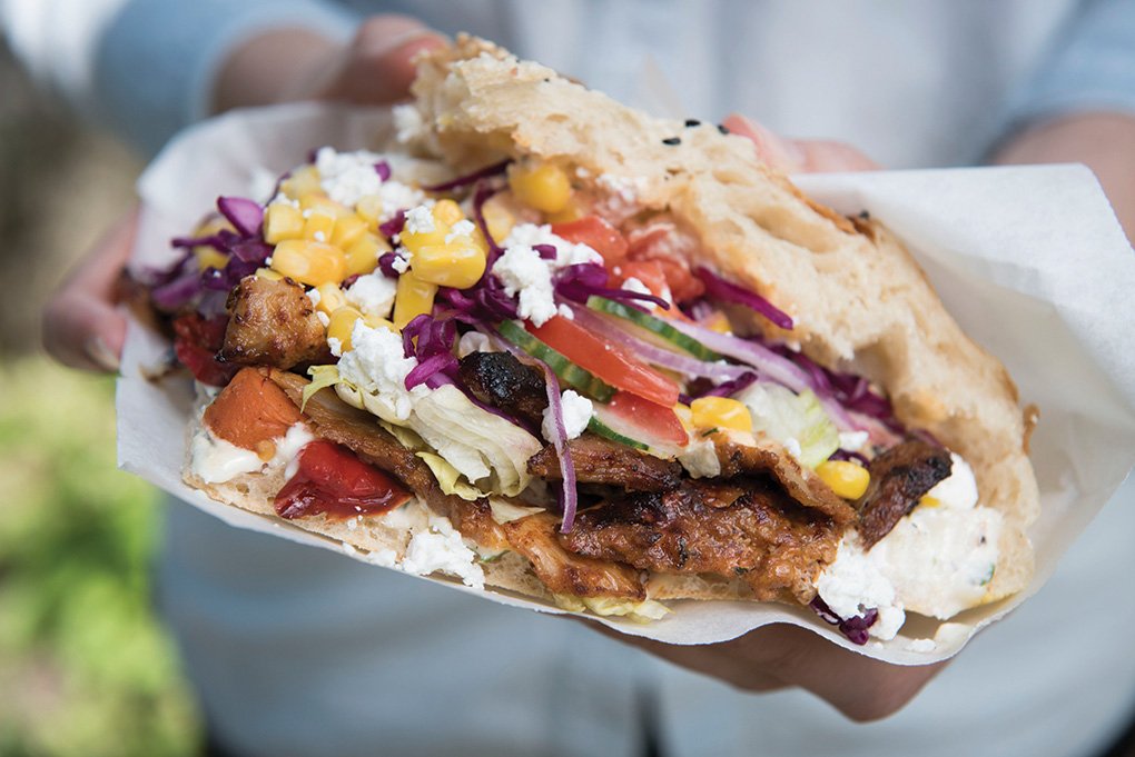 Showcasing the potential with this sandwich, Kotti Berliner Döner Kebab in New York serves the Kotti Special: marinated chicken with vegetables, tucked into a Turkish pide, with a choice of herb, lemon, garlic or harissa-style chile sauce.