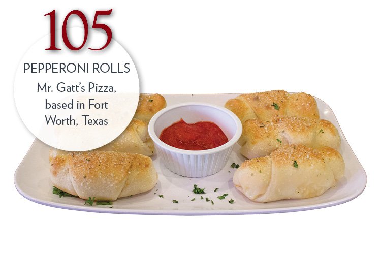 Pepperoni Rolls with pepperoni and provolone, fresh-made dough, with pizza or ranch sauce