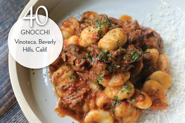 Gnocchi with braised lamb sugo and porcini mushrooms