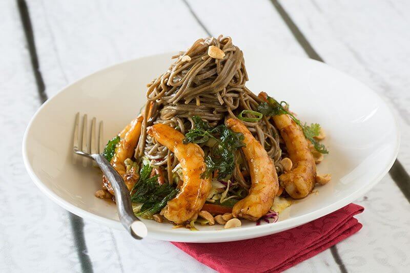 Mary Grace Viado of Village Tavern tested this Asian Glazed Shrimp Noodle Salad years ago, but it didn’t fly. After tweaking and waiting, she tried again—and it’s performing very well.