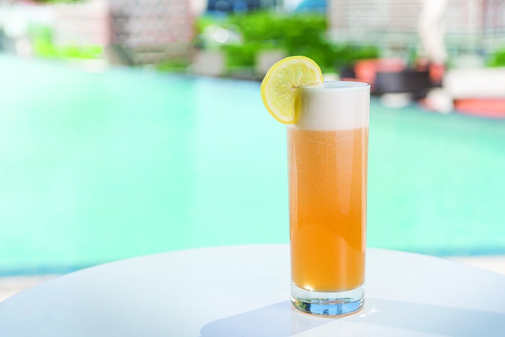 This Pink Moon Shandy from Omni Hotels & Resorts makes a refreshing summer sipper, sweetened with orange-blossom honey water.