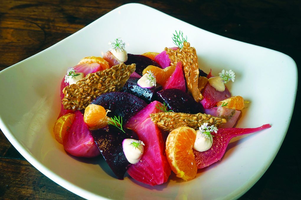 M.B. Post in Manhattan Beach, Calif., uses menu language that highlights evocative culinary techniques. These baby beets are described on the menu as “roasted over coals.”