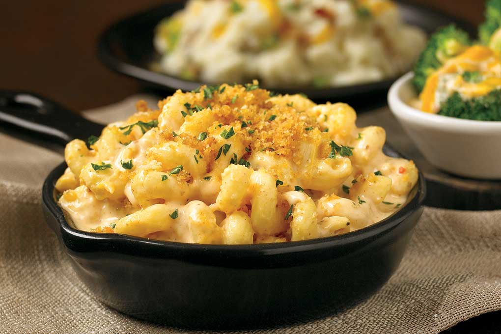 Cheese is a big driver of premium sides on Outback Steakhouse's menu, including mac and cheese with creamy cheddar and smoked Gouda.