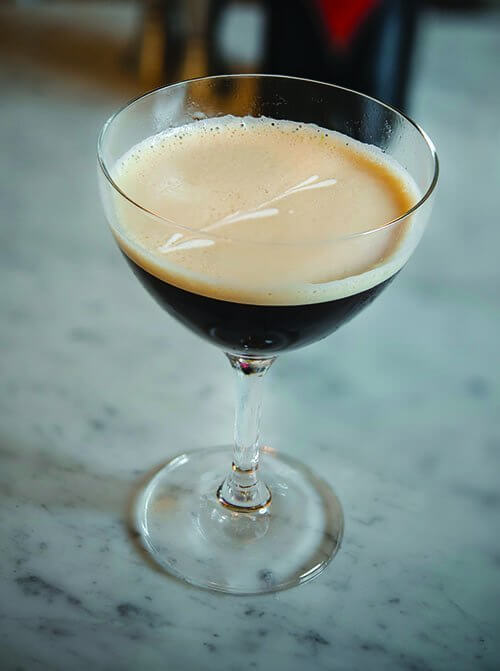 New York’s Blue Ribbon Federal Grill menus the MezCafé, with cold-brew coffee, mezcal, Cynar, rich syrup and a cream float.