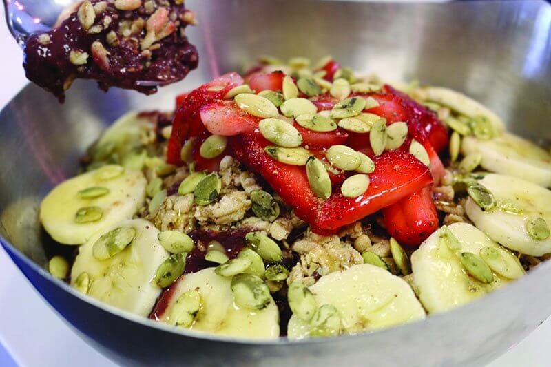 The Pumpkin Bowl is a top-selling fall special at Vitality Bowls. An açai bowl with organic pumpkin in the base, it was a surprise hit for the brand, indicating enthusiasm around seasonal flavor adventure.