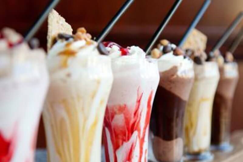 Customizable alcoholic milkshakes are on offer at Burger Bar at Macy's Union Square in San Francisco