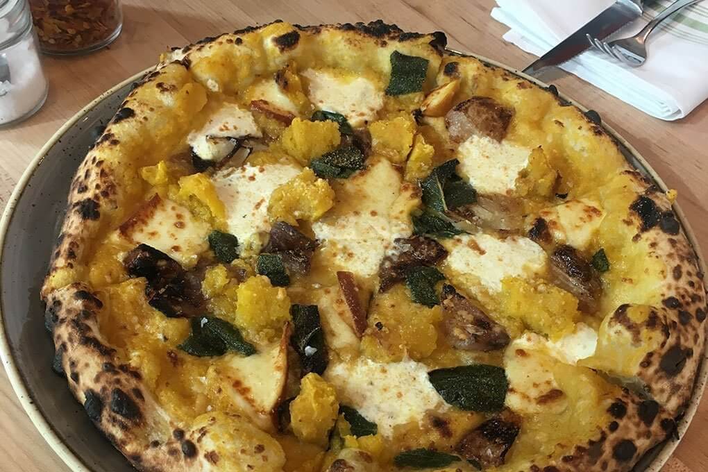 At Area Four in Cambridge, Mass., Executive Chef/Owner Jeff Pond’s popular Squash Pizza features a squash purée topped with scamorza, onions and pecorino that collectively create a burst of flavor in each bite