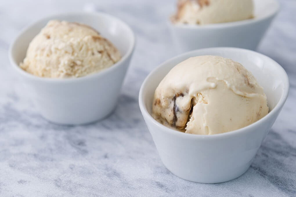 Showcasing modern Indian profiles, Malai Ice Cream’s Palm Sugar with Tamarind Caramel delivers smoky and tart undertones—all in a creamy, familiar bowl of ice cream.