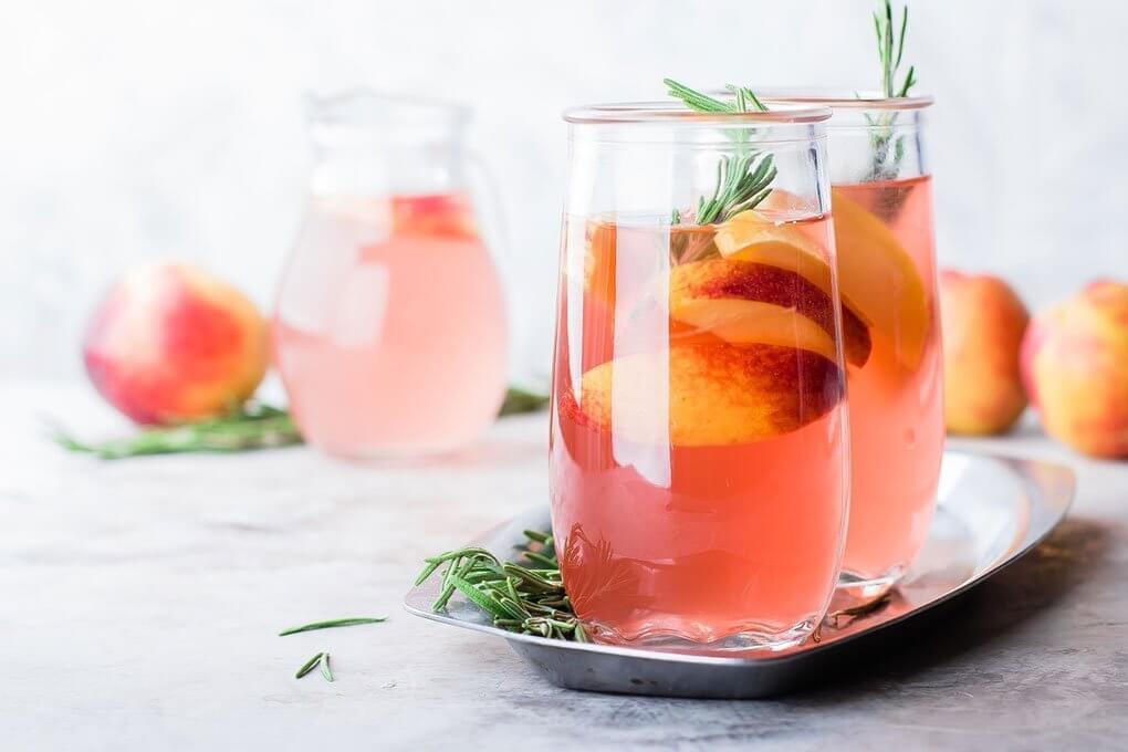 A peach and rosemary lemonade demonstrates the potential for seasonal, signature offerings.