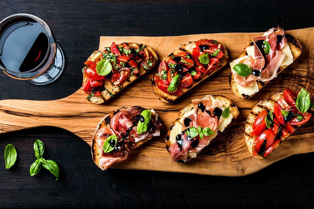 Modern bruschetta builds lend themselves to creative and signature offerings highlighted by seasonality