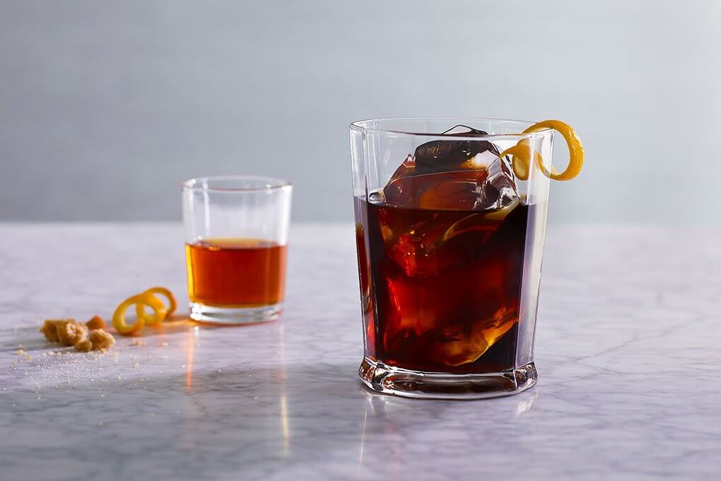 This Cold Fashioned sees an energizing combination of cold-brew coffee, brandy, vanilla and bitters