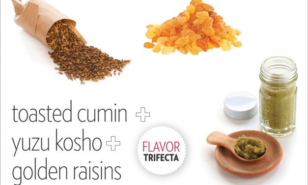 <span class="entry-title-primary">Flavor Trifecta: Aron Habiger</span> <span class="entry-subtitle">toasted cumin + yuzu kosho + golden raisins</span>