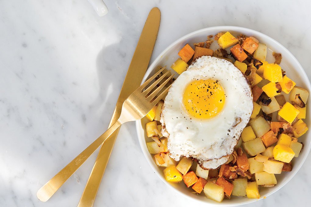 Fresh Mango & Sweet Potato Breakfast Hash