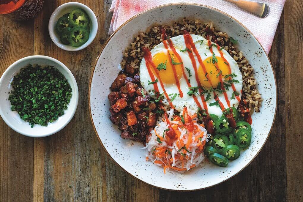 Pork Belly Banh Mi Breakfast Bowl