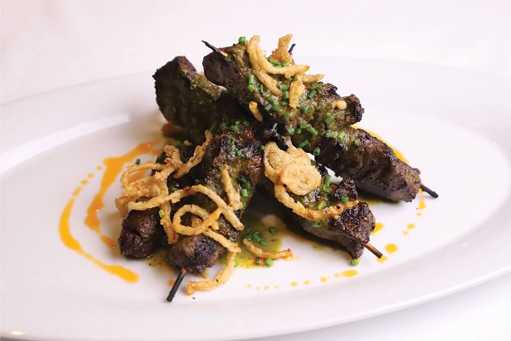 Filet mignon, chimichurri, crispy shallots