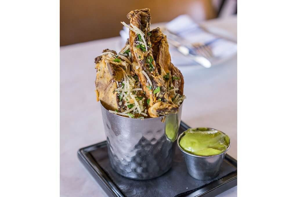 Portobello Mushroom Fries with basil-garlic aïoli