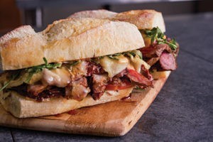 Bourbon Glazed Strip Steak Sandwich