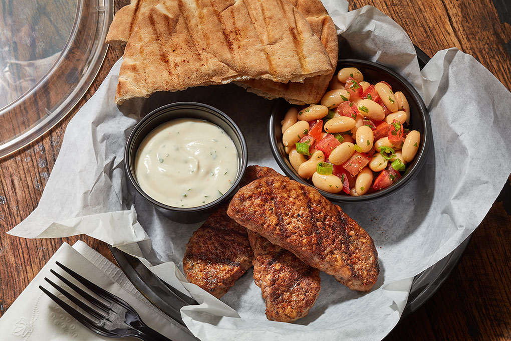 Bush’s Blended Kofta with Cannellini Bean and Tomato Salad photo