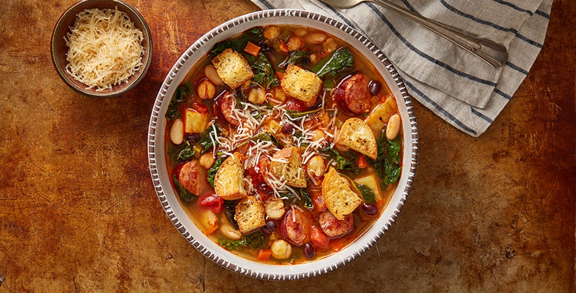 Portuguese Chorizo, Kale, and Bean Soup