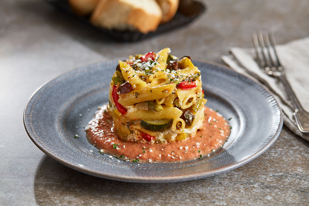 Upcycled Vegetarian Meatloaf with Barilla Penne and Sauce Aurora photo