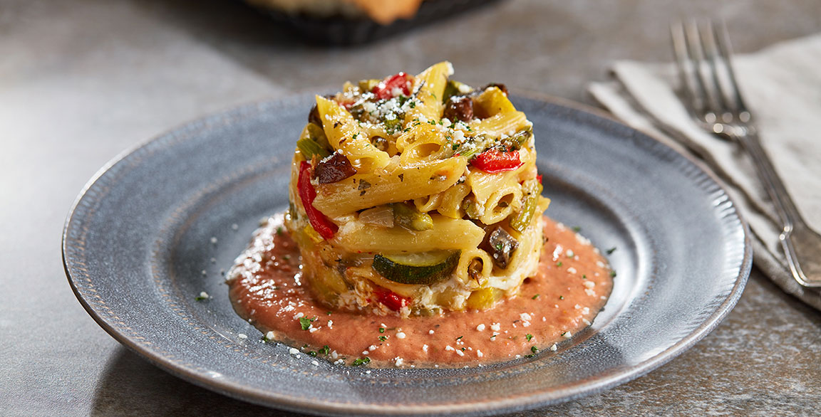 Upcycled Vegetarian “Meatloaf” with Barilla Penne