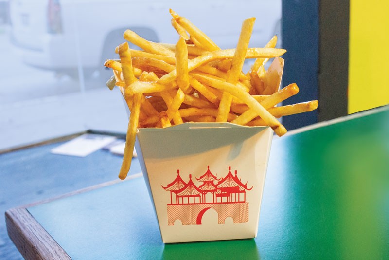 Shoestring fries are tossed in honey butter at Bite Me in Los Angeles.