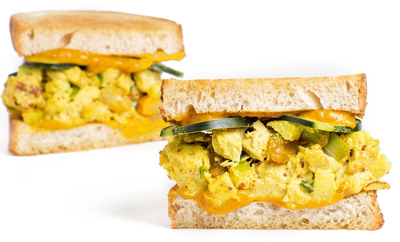 Lemonade’s Curry Chicken Salad Sandwich demonstrates the fast casual’s adaptability. The chicken salad had only been available as a “scoop” in-store, but the brand created a sandwich platform to help turn over the prep item and sell it more easily through online delivery platforms.