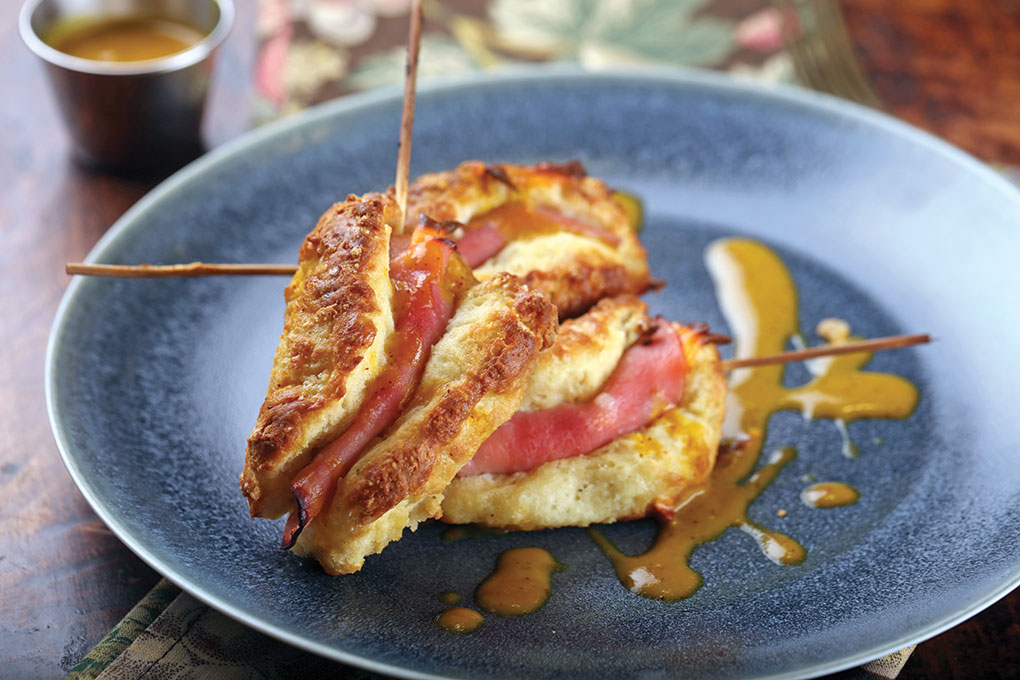 Ham-Stuffed Buttermilk Biscuit Skewers