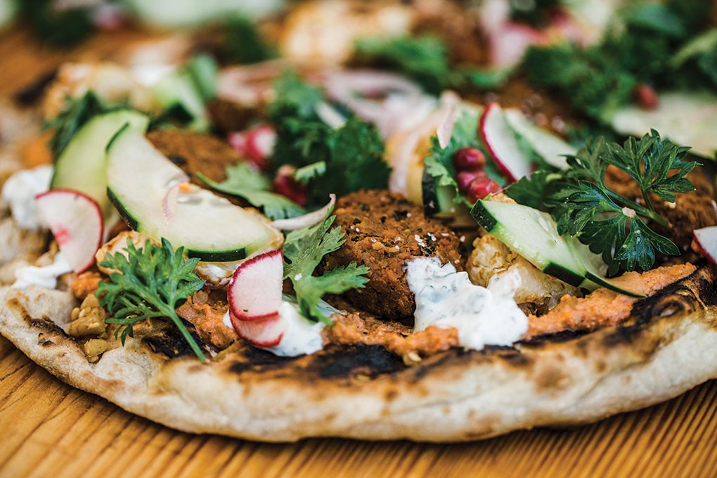 Walnut Falafel Flatbread