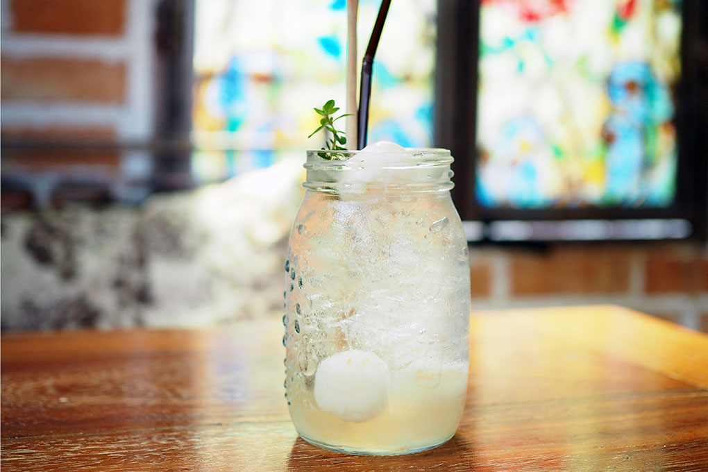 Housemade soda with coconut water and lychee syrup refreshes the non-alc category with Southeast Asian fruit infusions.