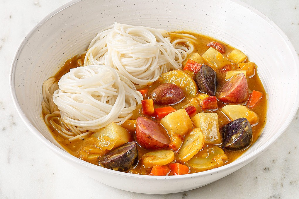 Idaho Potato Curry and Noodles