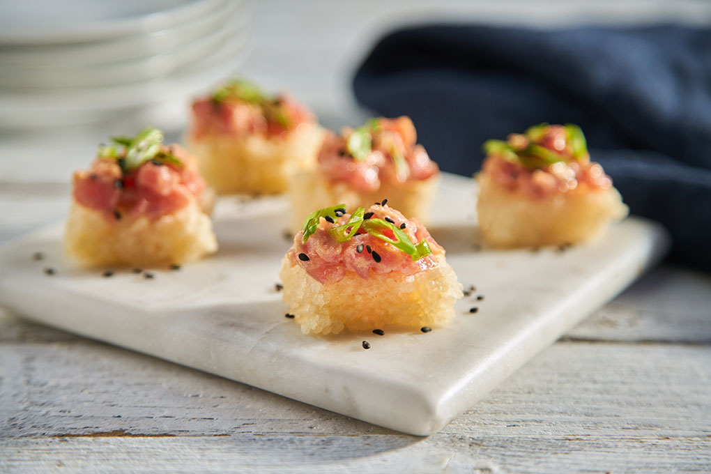 Crispy Rice and Tuna Canape 