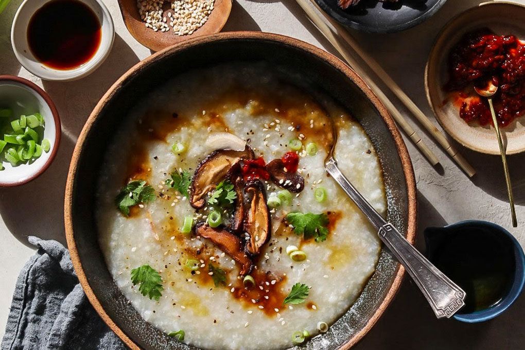 Congee with Spinach & Shiitake 