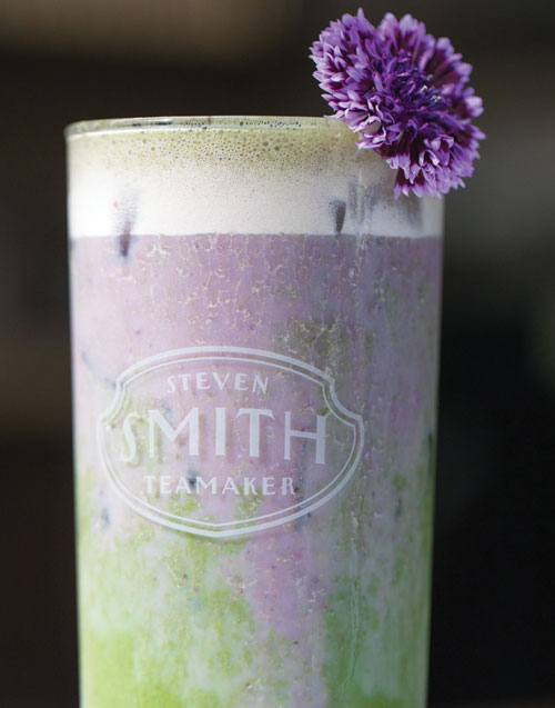 In Portland, Ore., Steven Smith Teamaker blends matcha and marionberry with oat milk for its signature Bill Bixby Latte.