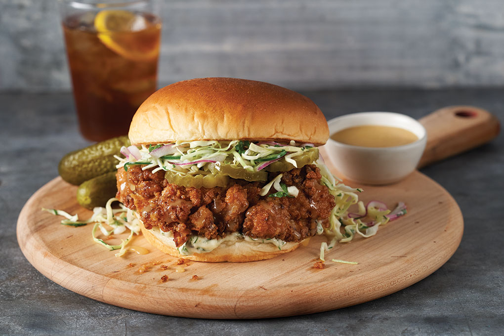 This Southern Fried Chicken Sandwich with Honey Butter is a fierce contender for today’s chicken sandwich showdown. It’s a craveable classic with a perfectly modern twist thanks to a drizzle of honey butter and the lightly sweet King’s Hawaiian Original Little Island Bun.