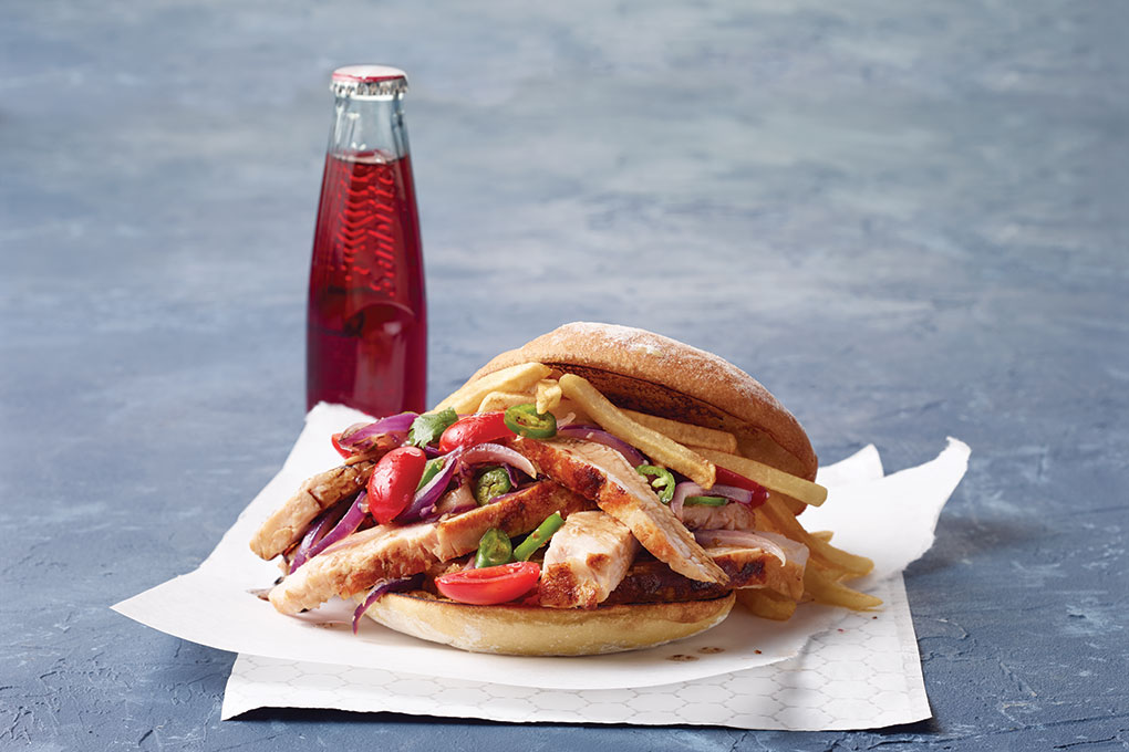 This Pavo Saltado moves the craveable flavors from the traditional Peruvian beef stir fry to a signature turkey-centric sandwich.
