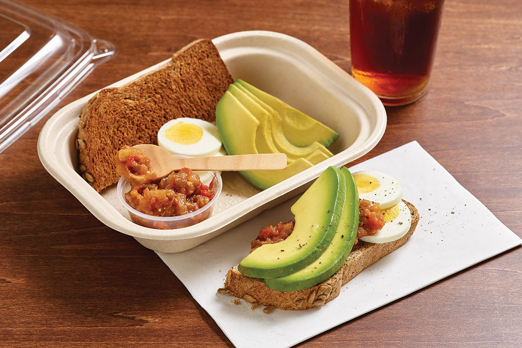 This California Avocado & Egg Wheat Berry Toast Nosh Box leverages the ongoing popularity of avocado toast.
