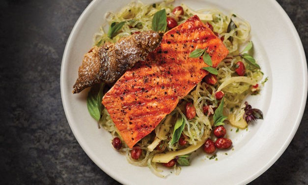 <span class="entry-title-primary">Signature Flavor: Out To Sea</span> <span class="entry-subtitle">This Wood-Grilled Alaska Salmon & Kelp Noodle Salad pairs fermented fennel with salmon</span>