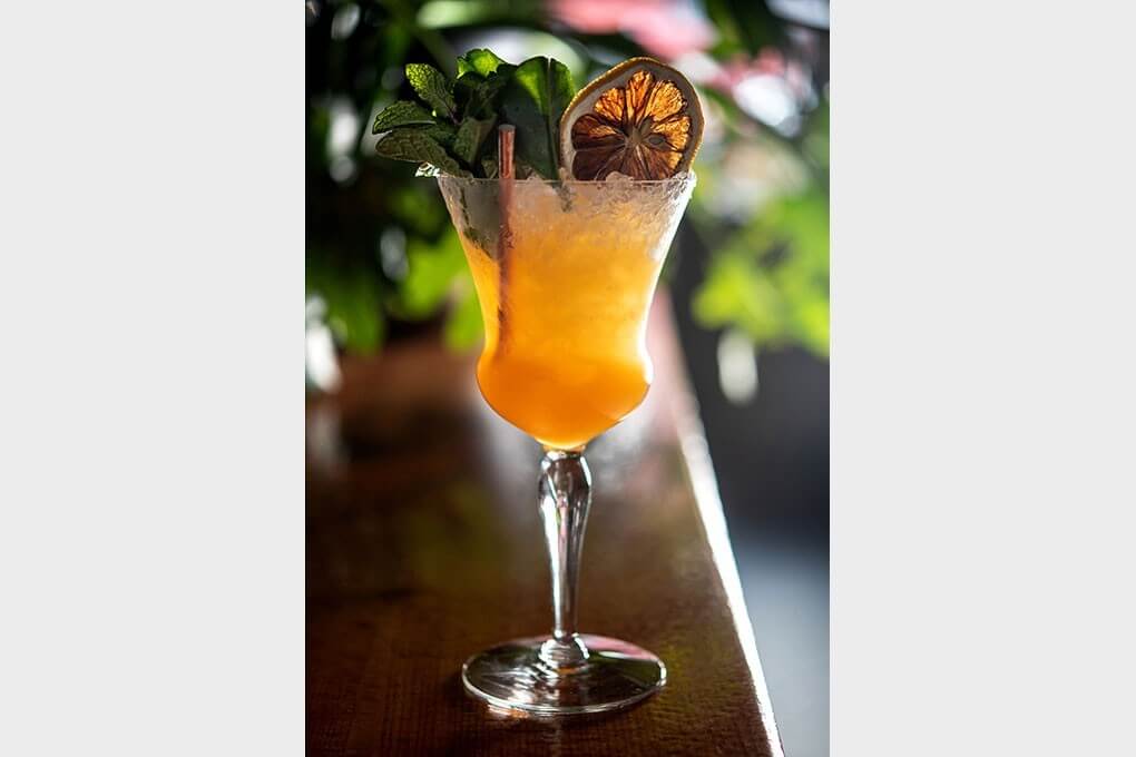 Walter Collective vodka, Amaro di Angostura, charred grapefruit and passionfruit cordial, Thai basil, lemon and ponzu