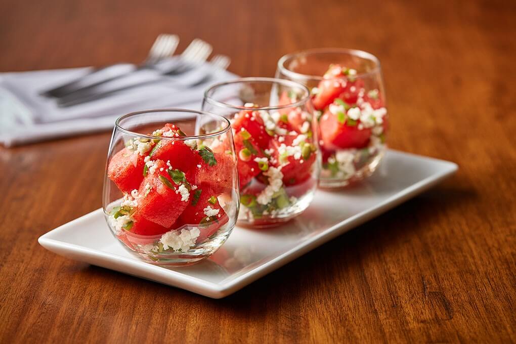 Chef Amy Smith combines sweet watermelon with traditional Mexican ingredients in this refreshing salad.