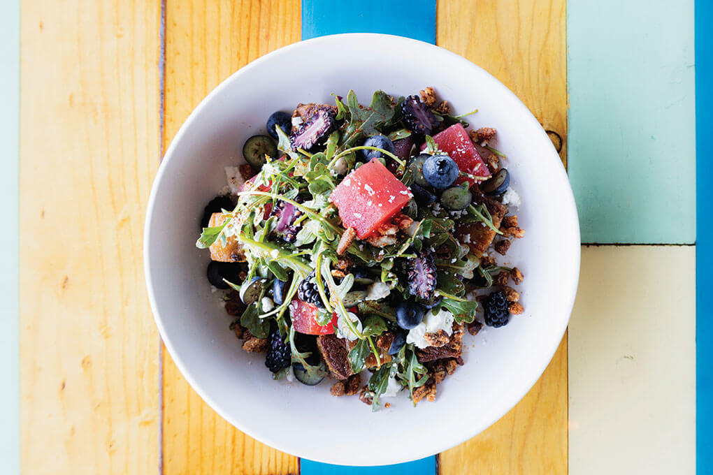 This Compressed Watermelon Salad at The Parish in Tucson, Ariz., offers a surprising mix of familiar ingredients that results in a singular salad experience.