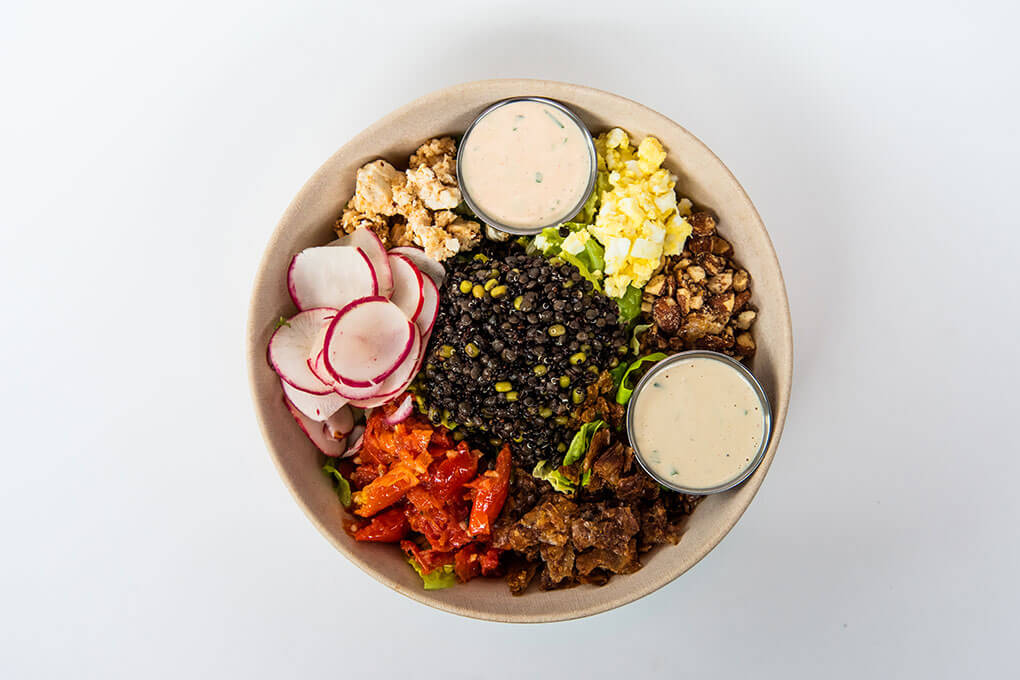 The Vital Cobb is a creative vegetarian take on this classic salad, served at Vital Root in Denver.