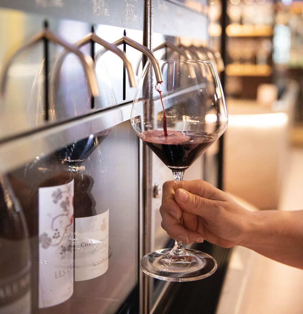 At Legacy Hall in Plano, Texas, the newly-opened Vinotopia wine retail shop and tasting bar is the answer to increased consumer demand for sampling.