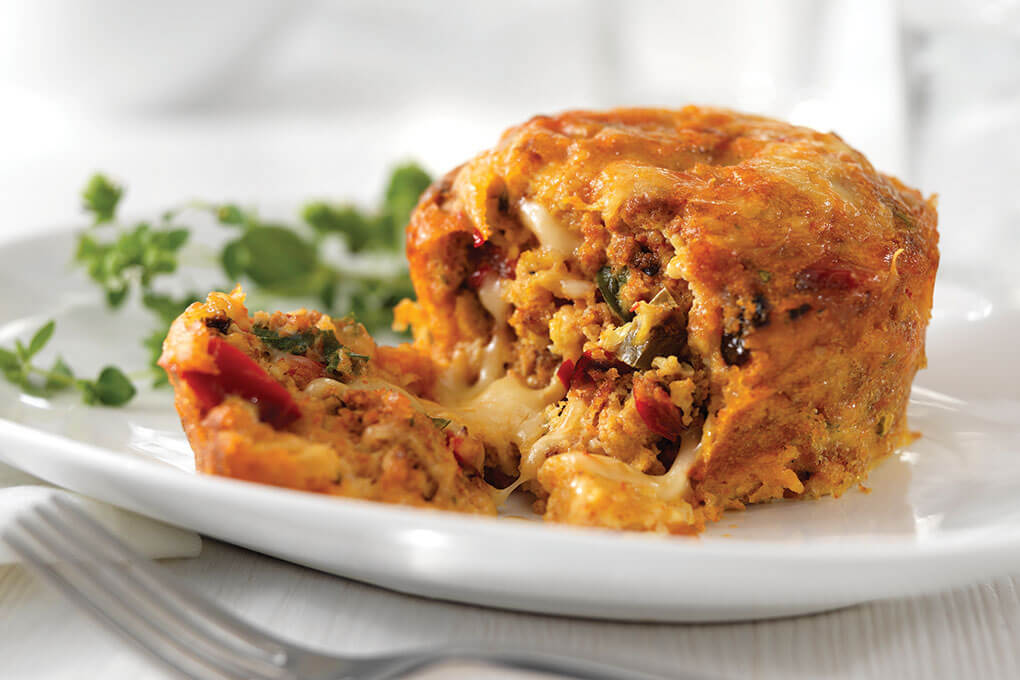Chorizo, Egg and Pepper Jack Omelette Muffins feature creamy pepper Jack for melty goodness with a little kick.